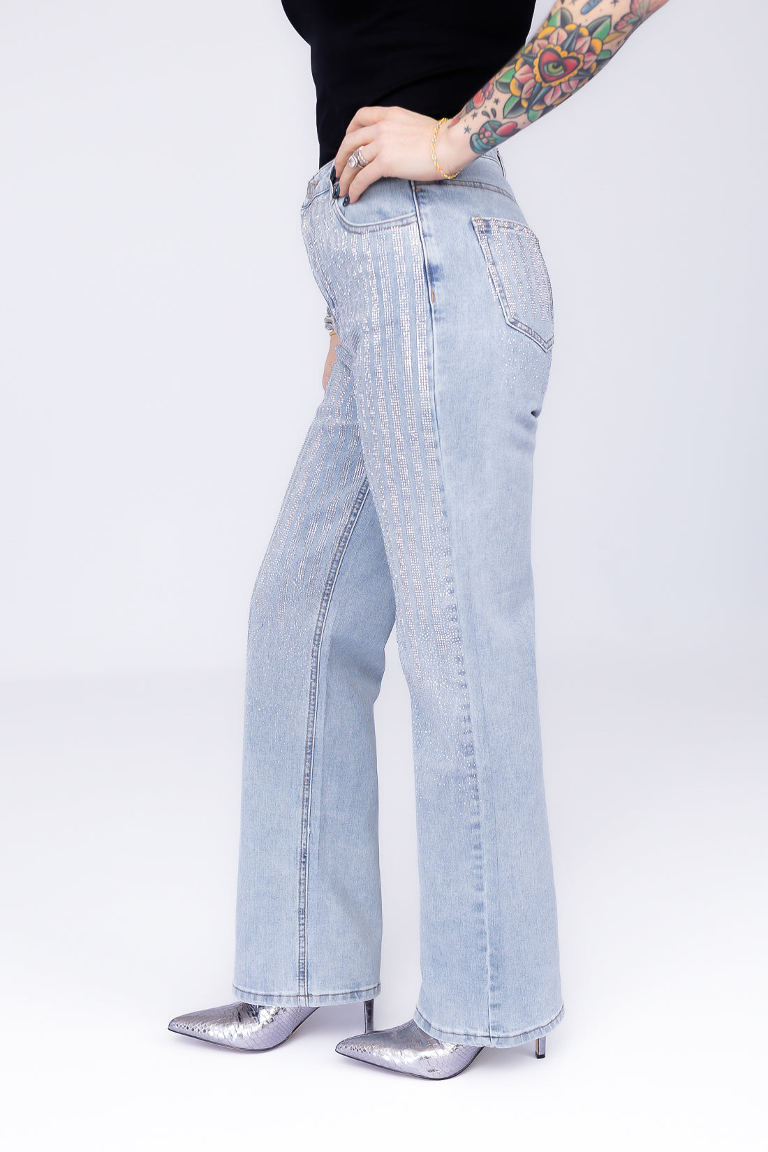 Rhinestone Babe High Rise Sparkle Denim Jeans