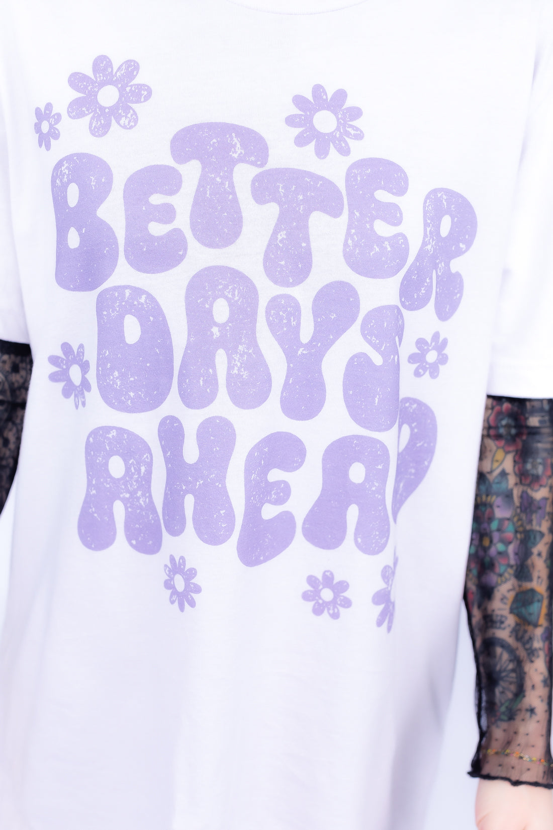 Better Days Ahead Lavender Oversized Graphic Tee