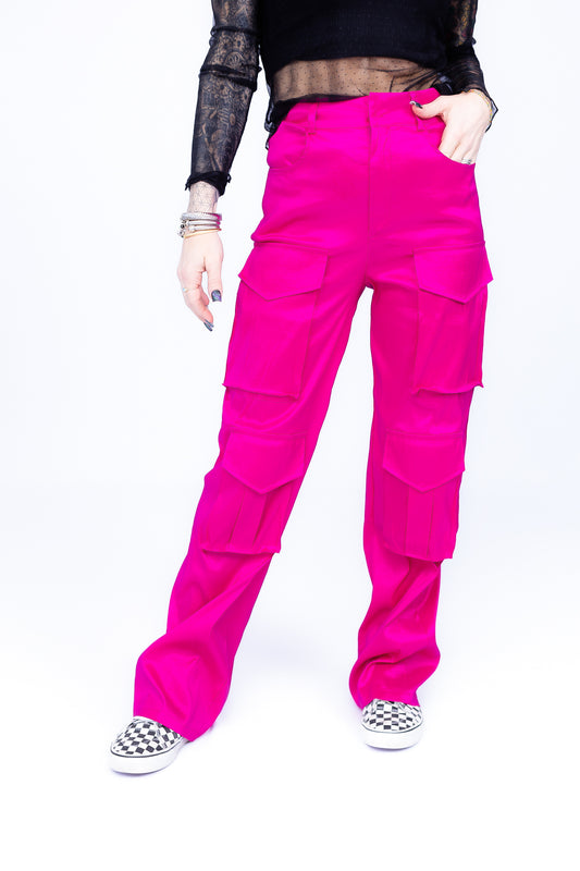 Go Getter Cargo style Hot pink Pant  - P50