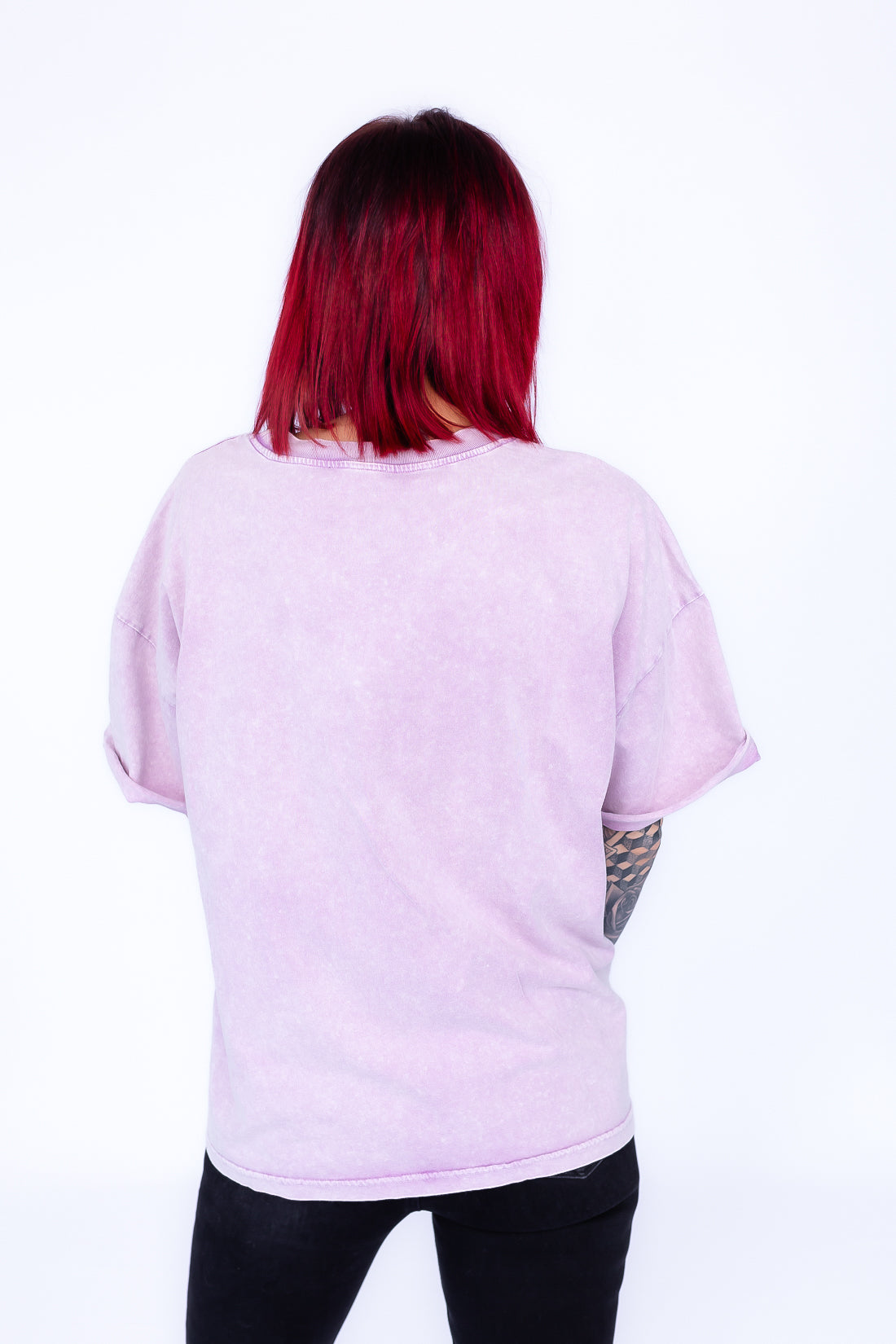 Light It Up Pastel Purple Mineral Wash Graphic Tee - T202