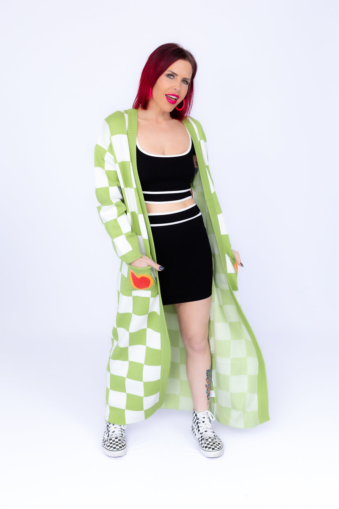 Check It Out Checkered Cardigan - O46