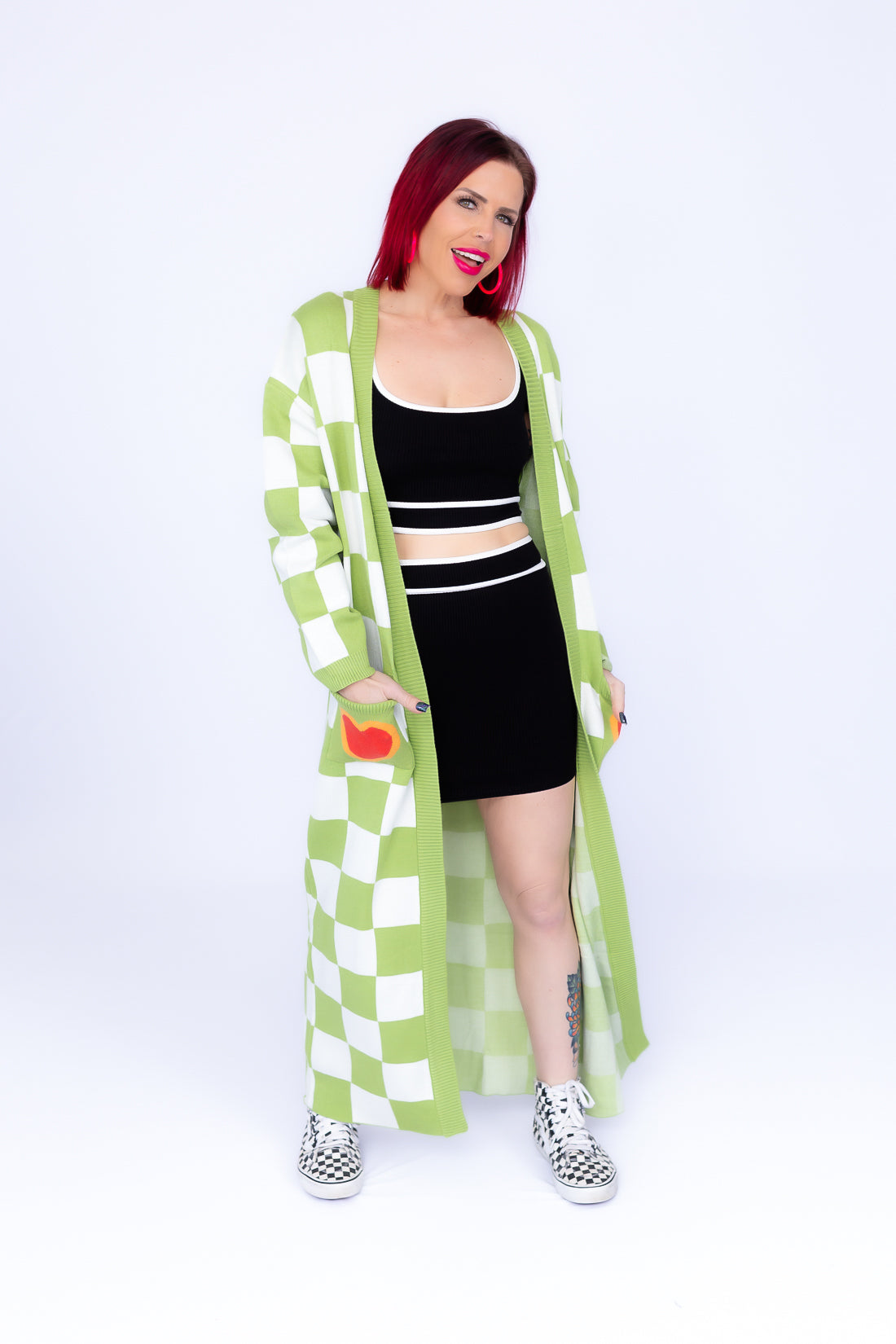 Check It Out Checkered Cardigan - O46