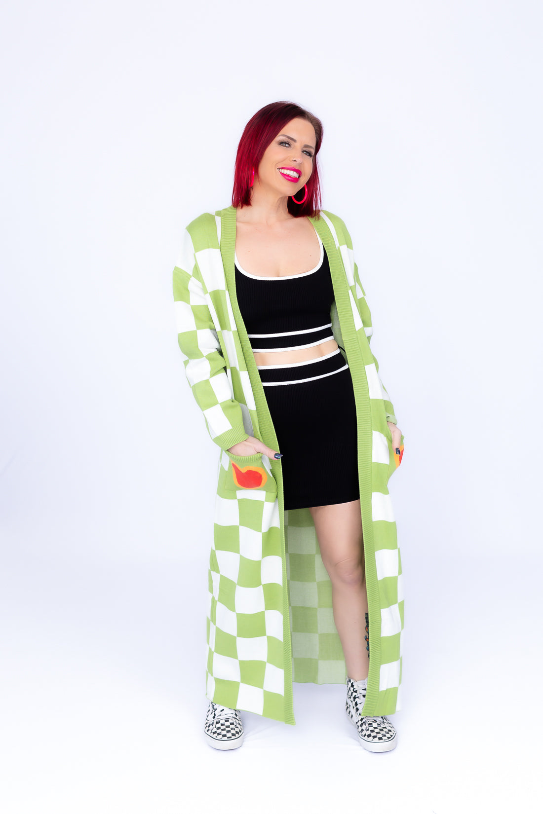 Check It Out Checkered Cardigan - O46