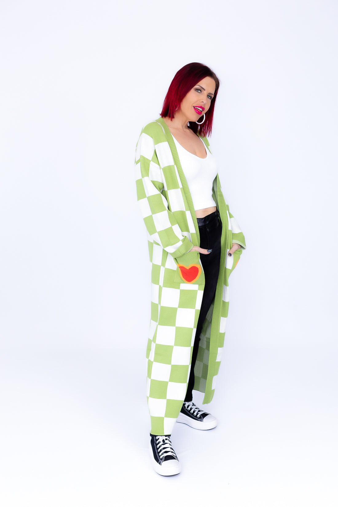 Check It Out Checkered Cardigan - O46