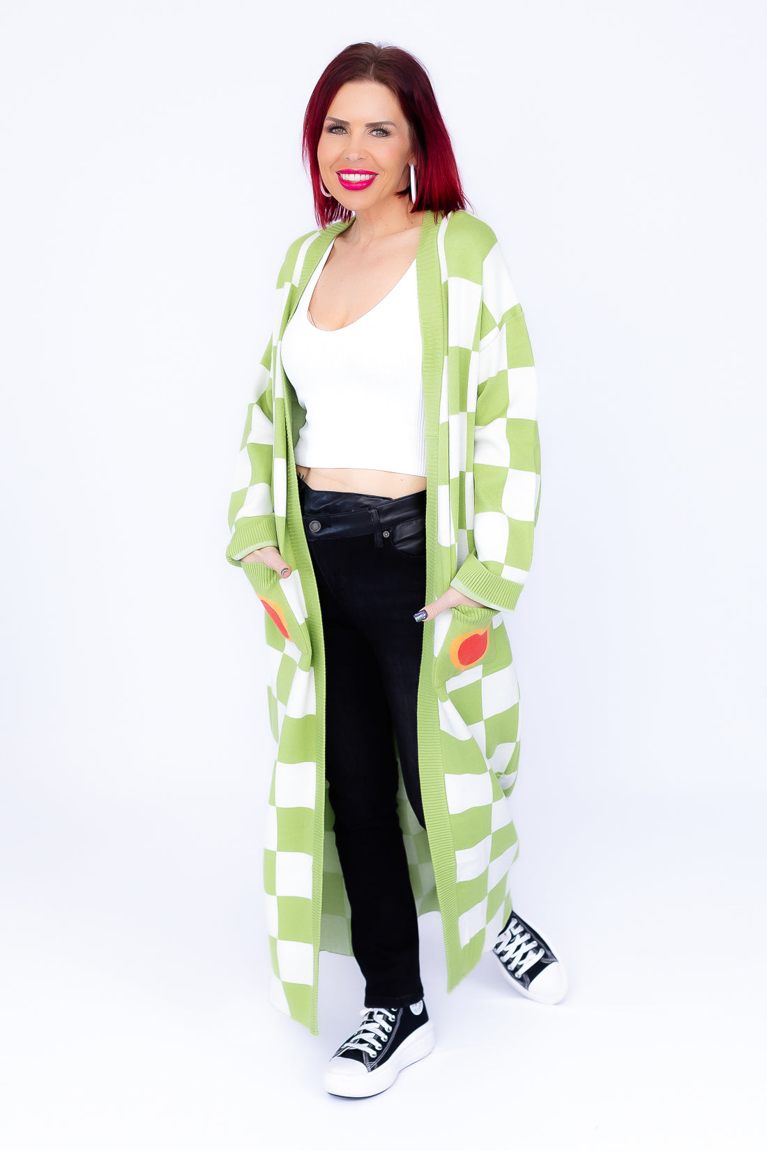 Check It Out Checkered Cardigan - O46