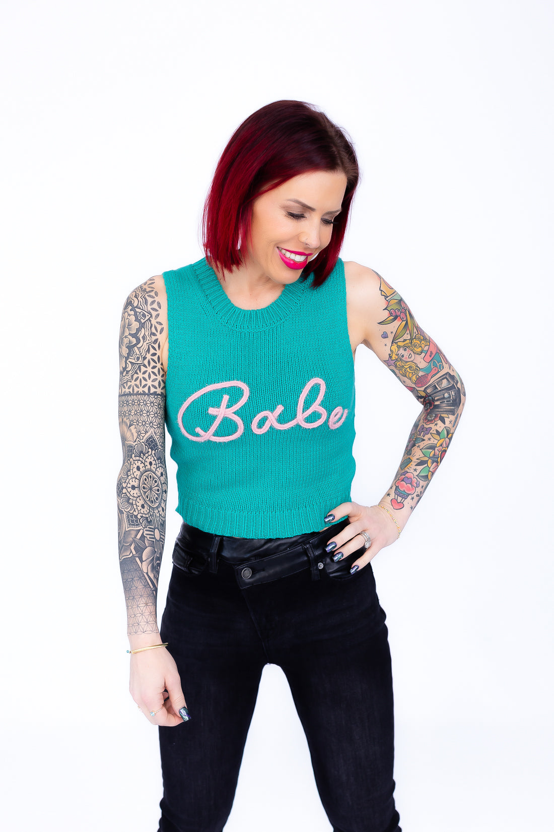 Babe Sweater Tank Pullover - T200