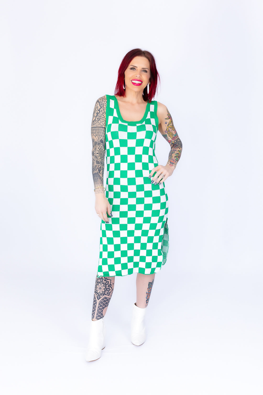 Checkered & Chic Tank Dress - O51