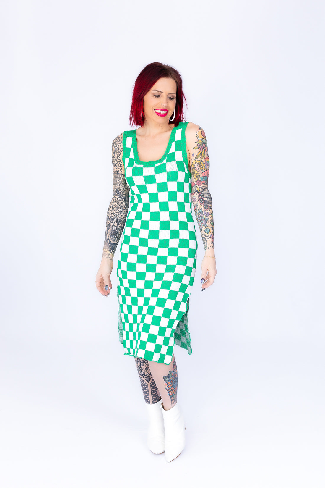 Checkered & Chic Tank Dress - O51