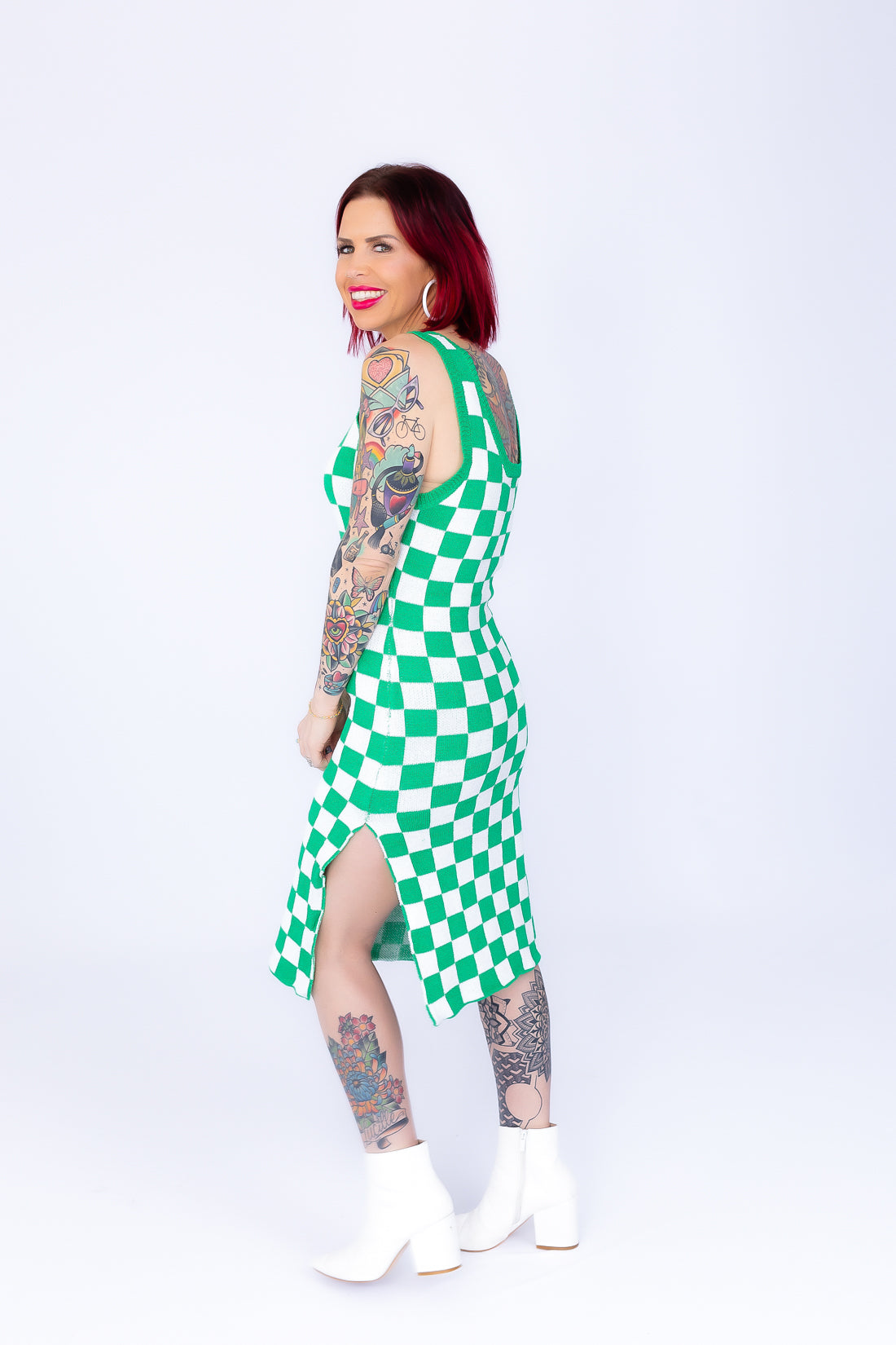 Checkered & Chic Tank Dress - O51