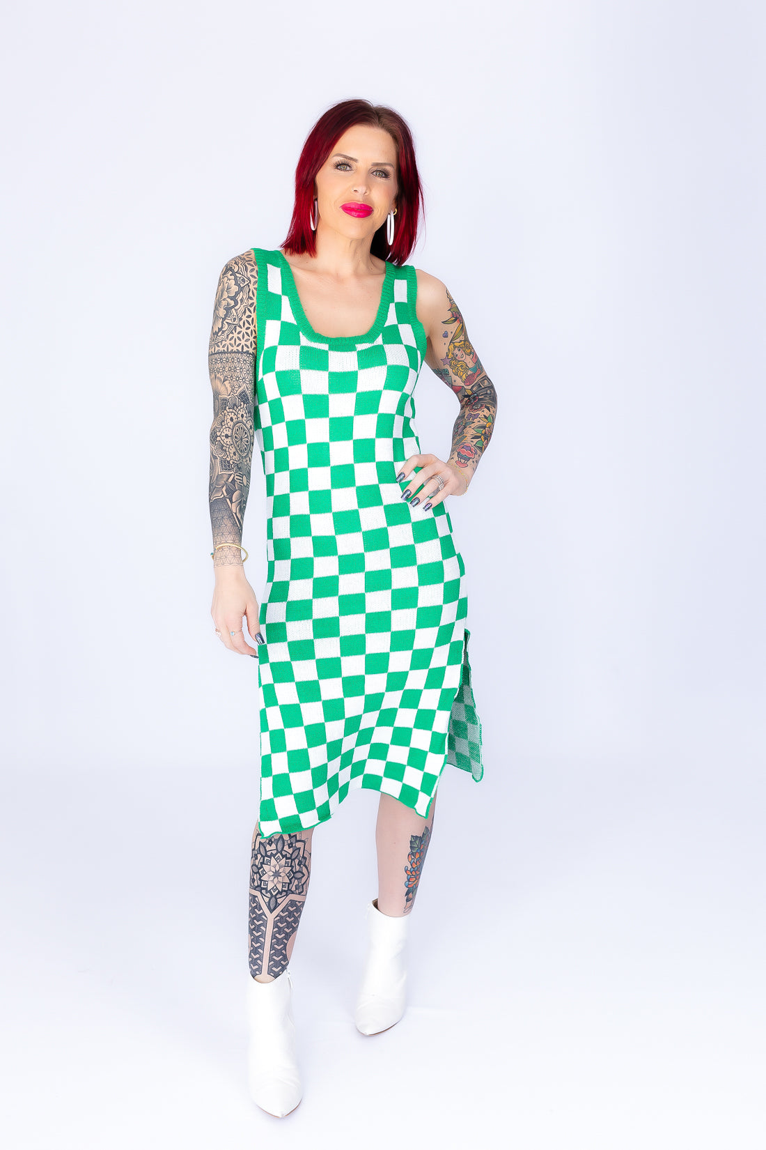 Checkered & Chic Tank Dress - O51