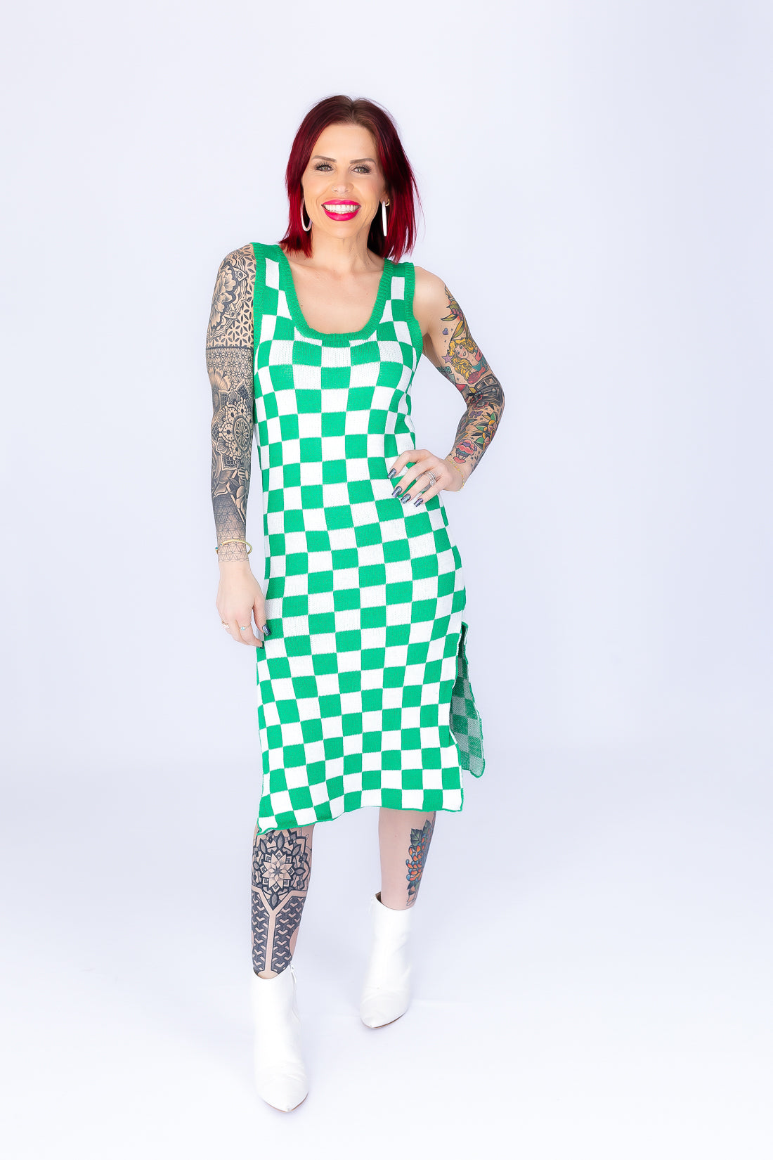 Checkered & Chic Tank Dress - O51