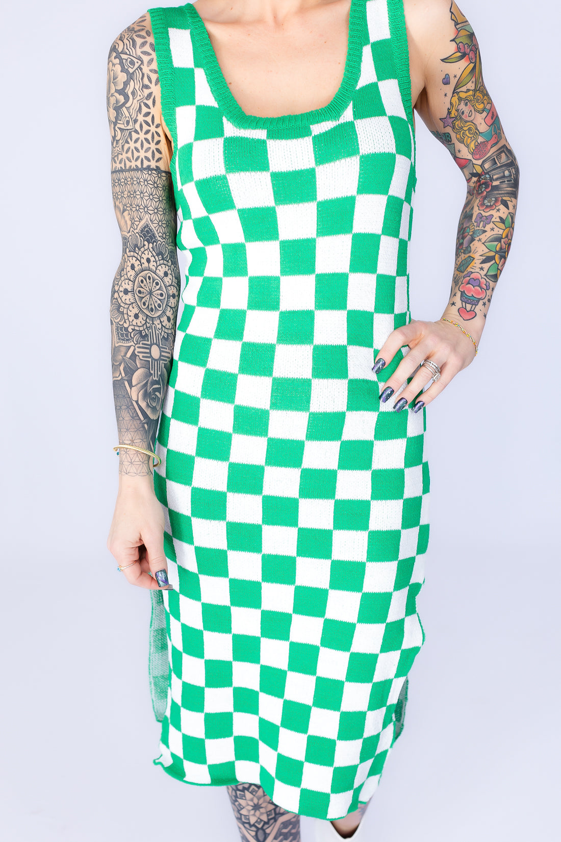 Checkered & Chic Tank Dress - O51